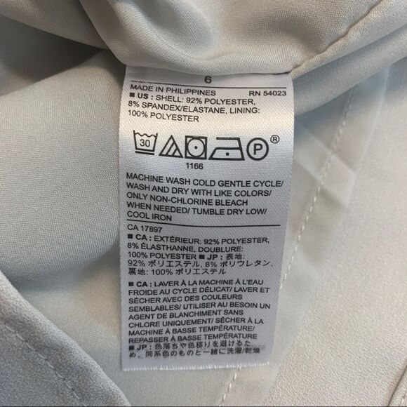 BANANA republic light gray pleated wrap front pencil skirt Sz 6 NWOT - Picture 8 of 12